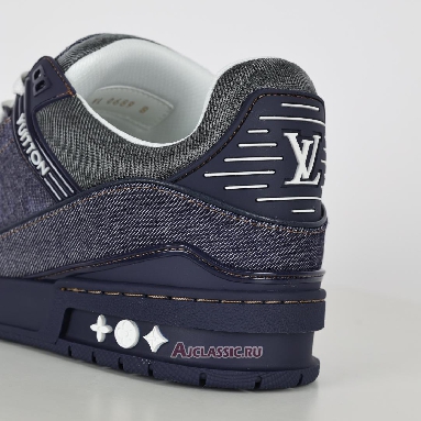 Buy Louis Vuitton LV Trainer Sneaker Navy Blue Monogram Denim Navy 1AHT52 Quality Reps Replicas Shoes