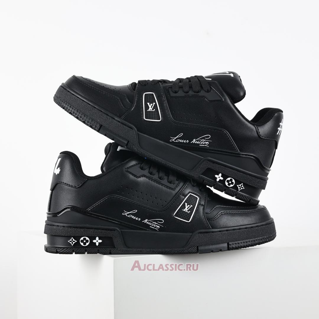 New Louis Vuitton LV Trainer Sneaker "Black Wool" 1A9AFM Shoes