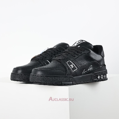 Buy Louis Vuitton LV Trainer Sneaker Black Wool Black 1A9AFM Quality Reps Replicas Shoes
