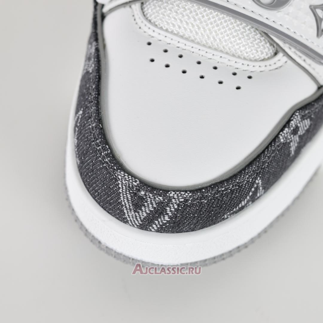 New Louis Vuitton LV Trainer Sneaker "Velcro Strap - Grey Monogram Denim" 1ADF0O Shoes