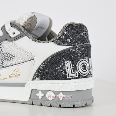Buy Louis Vuitton LV Trainer Sneaker Velcro Strap - Grey Monogram Denim Grey 1ADF0O Quality Reps Replicas Shoes