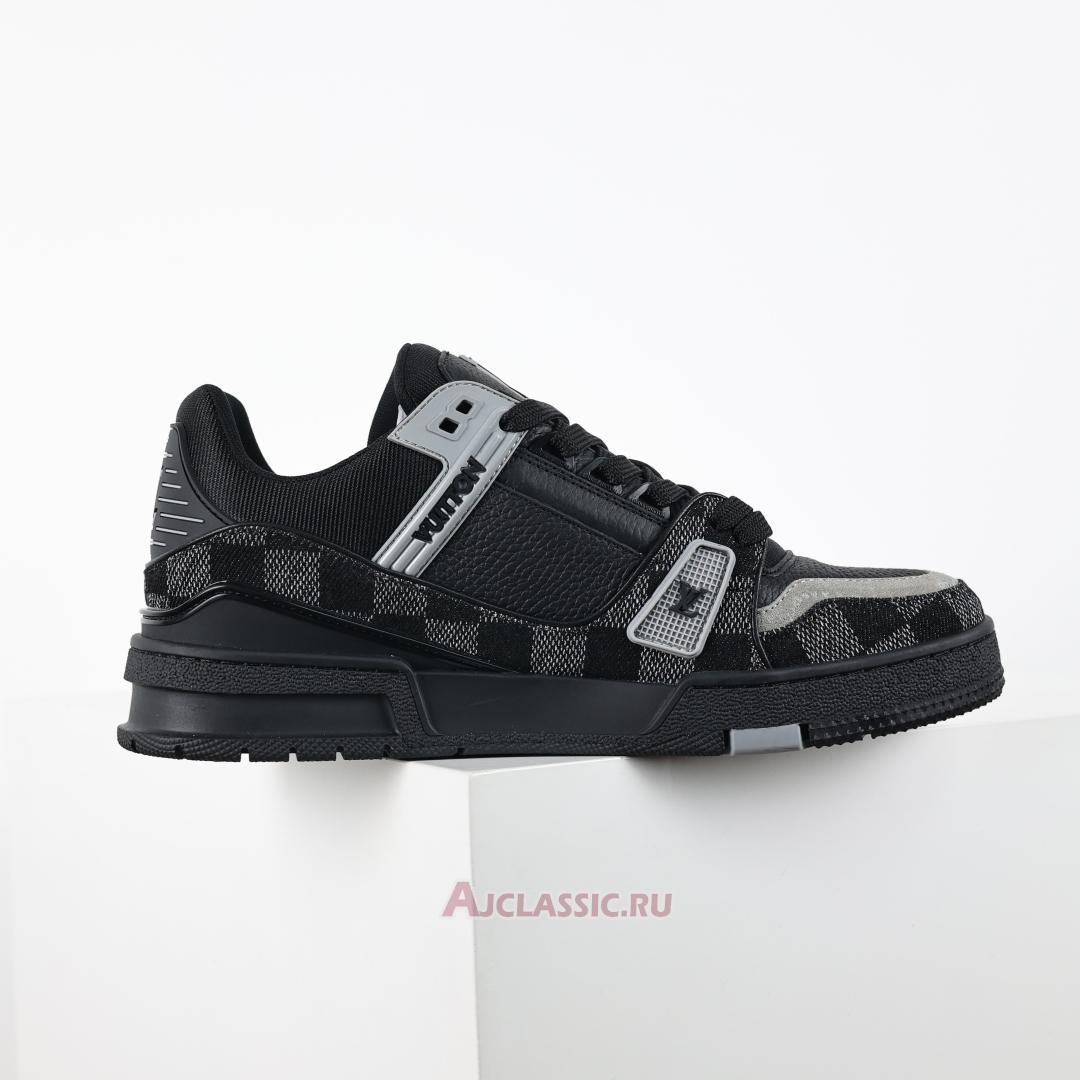 New Louis Vuitton LV Trainer Sneaker "Black Damier Denim and Calf Leather" 1ACPSB Shoes