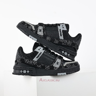 Buy Louis Vuitton LV Trainer Sneaker Black Damier Denim and Calf Leather Black 1ACPSB Quality Reps Replicas Shoes