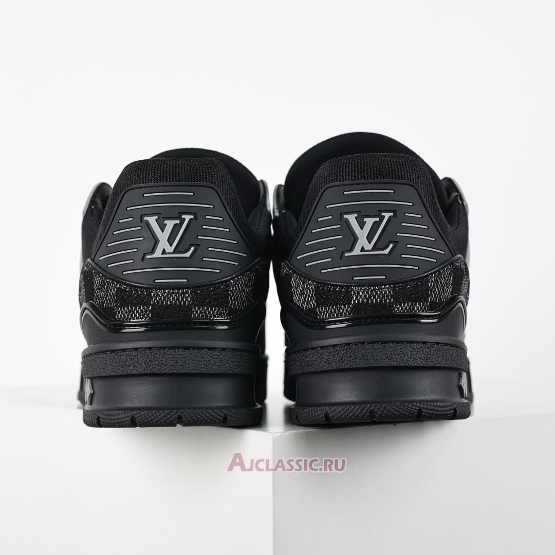 New Louis Vuitton LV Trainer Sneaker "Black Damier Denim and Calf Leather" 1ACPSB Shoes