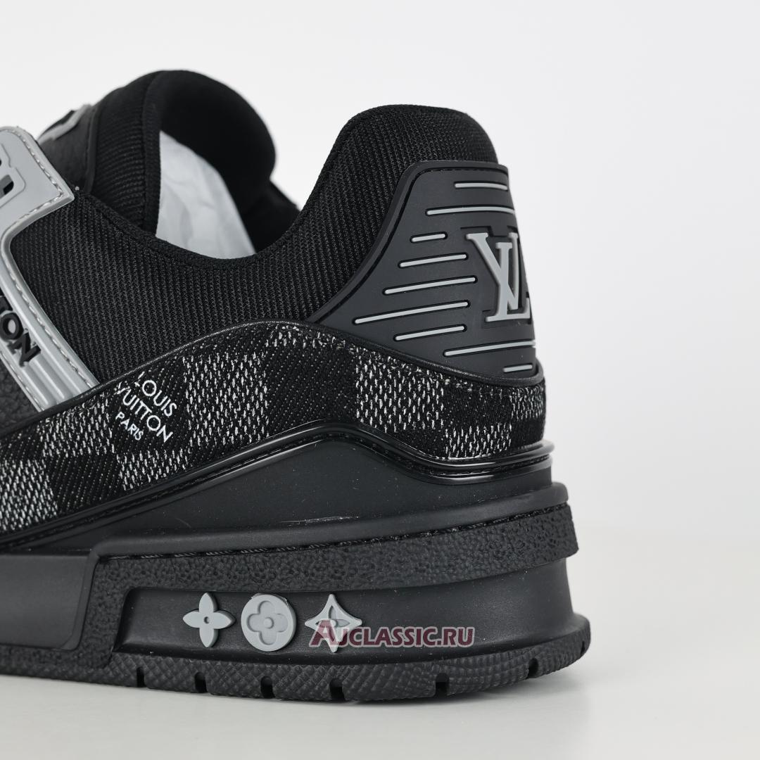 New Louis Vuitton LV Trainer Sneaker "Black Damier Denim and Calf Leather" 1ACPSB Shoes