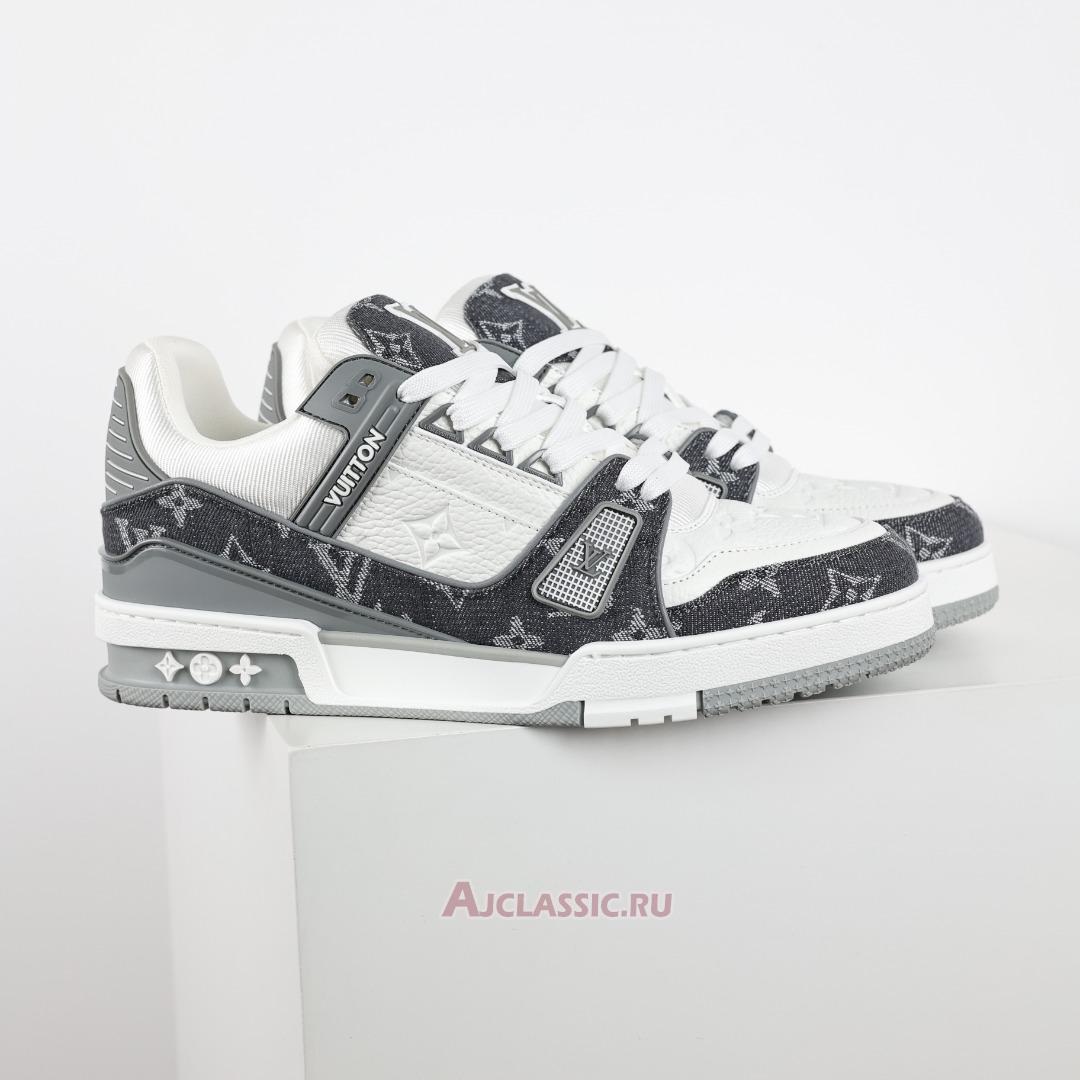 New Louis Vuitton LV Trainers Sneaker "Grey Monogram Denim" 1ADF5B-2 Shoes
