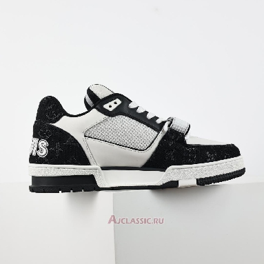 Buy Louis Vuitton LV Trainers Sneaker Velcro Strap - Black Monogram Denim Black 1A9ZB0 Quality Reps Replicas Shoes