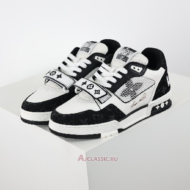 Buy Louis Vuitton LV Trainers Sneaker Velcro Strap - Black Monogram Denim Black 1A9ZB0 Quality Reps Replicas Shoes