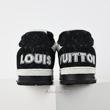 Buy Louis Vuitton LV Trainers Sneaker Velcro Strap - Black Monogram Denim Black 1A9ZB0 Quality Reps Replicas Shoes