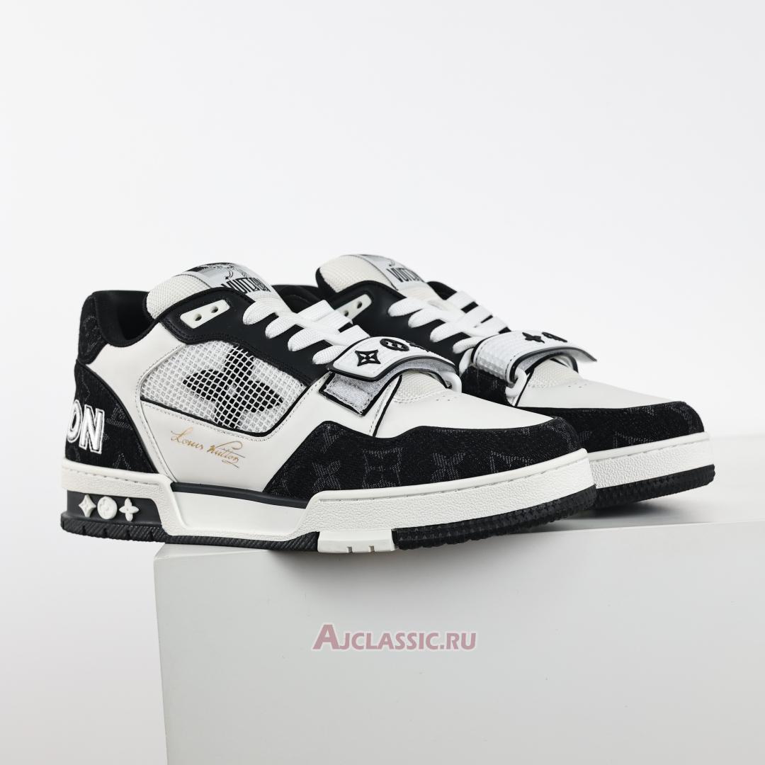 New Louis Vuitton LV Trainers Sneaker "Velcro Strap - Black Monogram Denim" 1A9ZB0 Shoes
