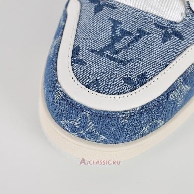 Buy Louis Vuitton LV Trainers Sneaker Blue Monogram Denim Blue 1ADHHR Quality Reps Replicas Shoes