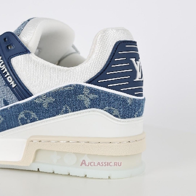 Buy Louis Vuitton LV Trainers Sneaker Blue Monogram Denim Blue 1ADHHR Quality Reps Replicas Shoes
