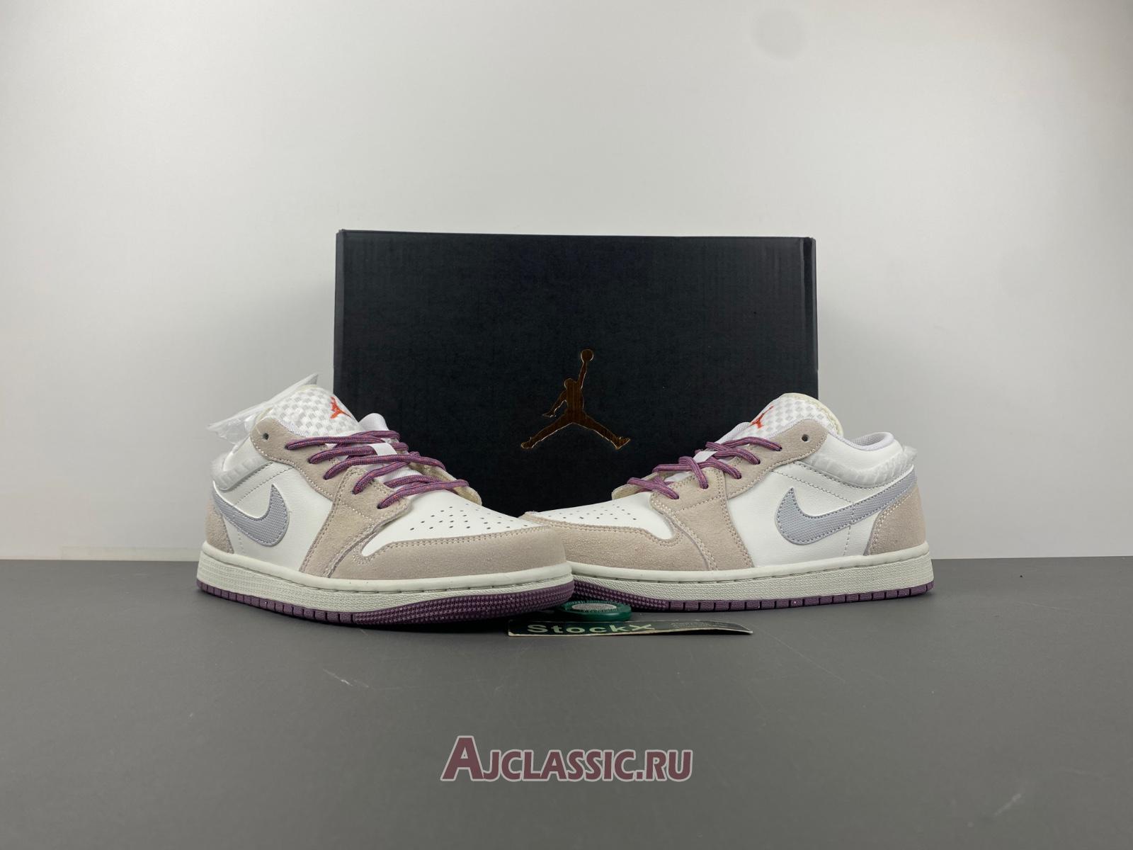 New Air Jordan 1 Low GS "Sail Violet Dust" FQ8094-100 Shoes