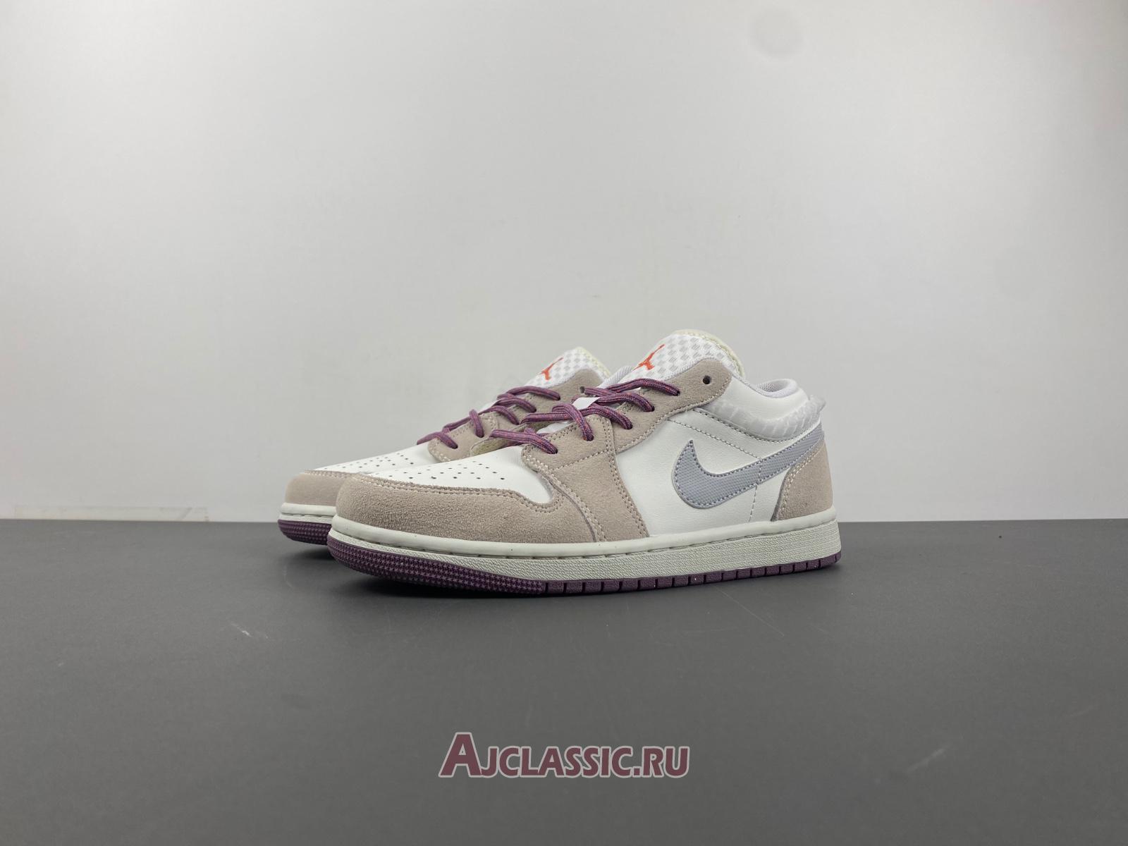 New Air Jordan 1 Low GS "Sail Violet Dust" FQ8094-100 Shoes