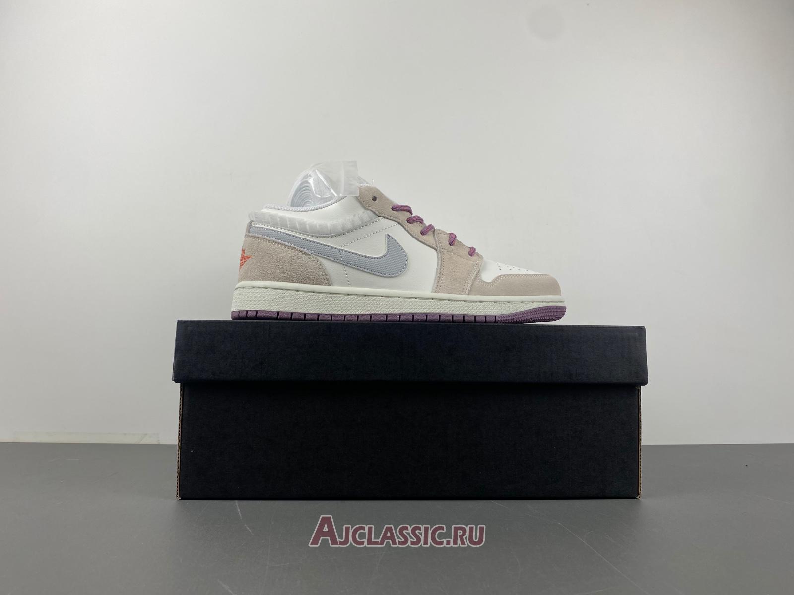 New Air Jordan 1 Low GS "Sail Violet Dust" FQ8094-100 Shoes