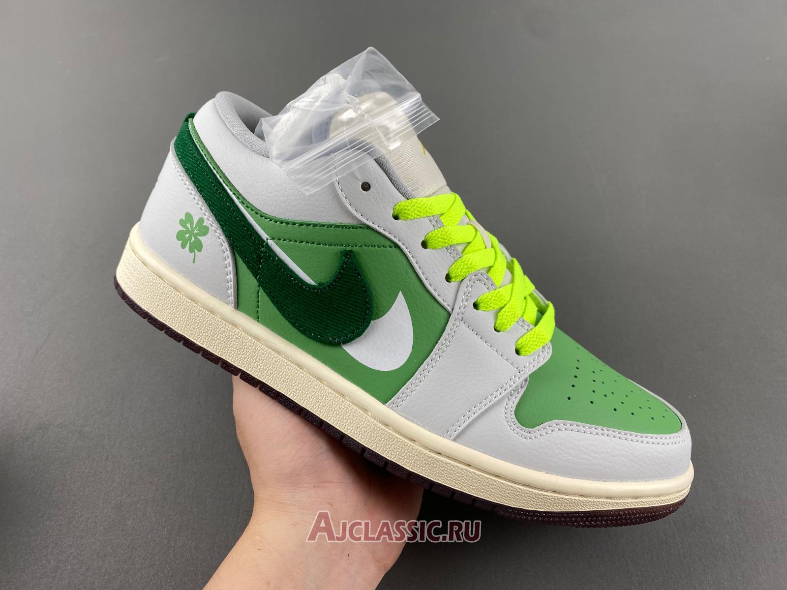 New Air Jordan 1 Low SE "White Fluorescent Green" HF4823-100-2 Shoes