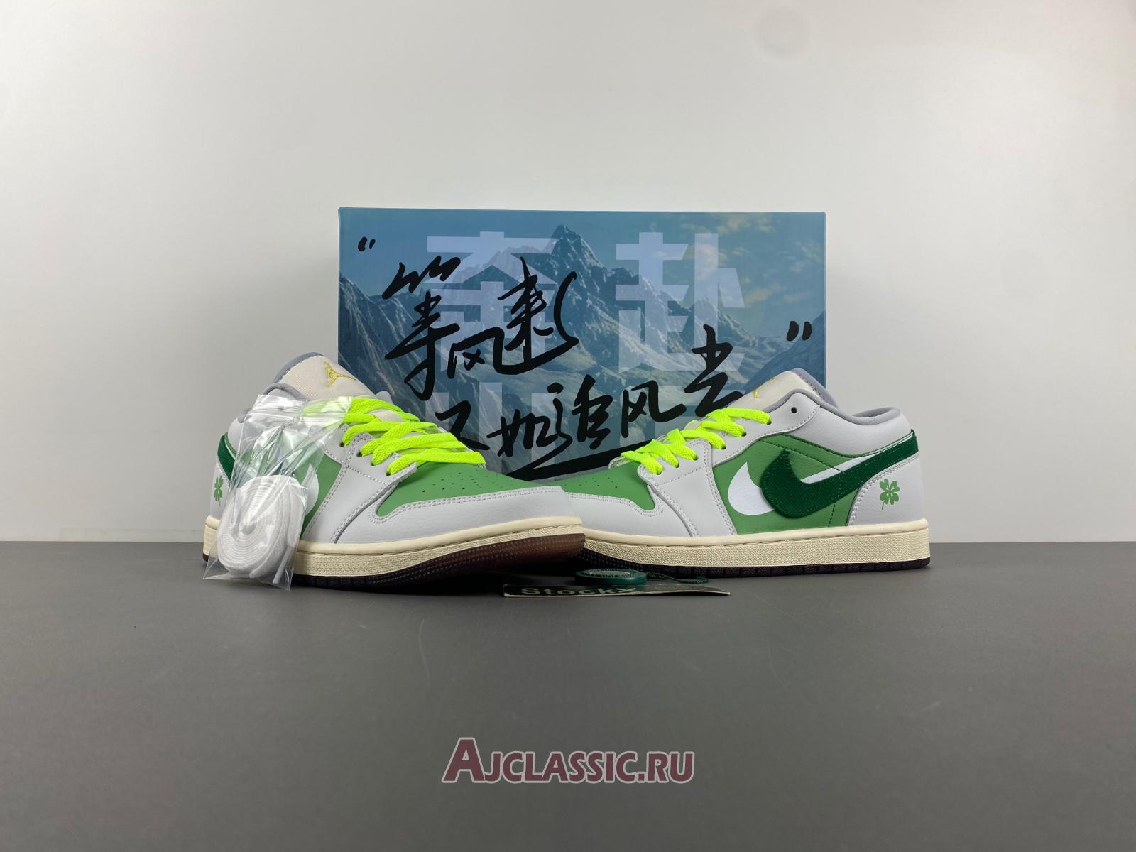 New Air Jordan 1 Low SE "White Fluorescent Green" HF4823-100-2 Shoes