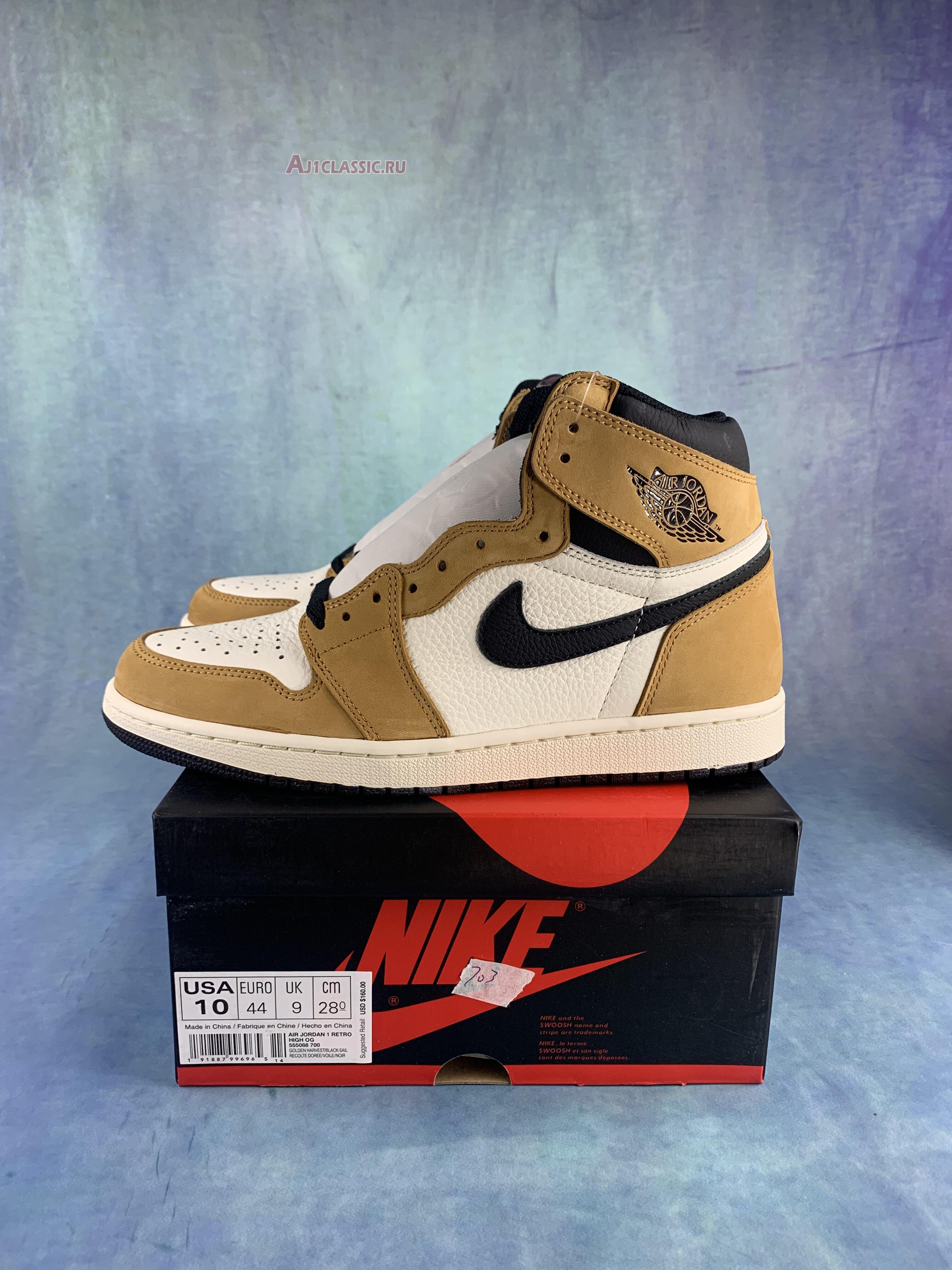 Air Jordan 1 Retro High OG Rookie of the Year 555088-700-2 Gold Harvest/Black-Sail Sneakers Air Jordan 1 Retro High OG Rookie of the Year 555088-700-2 Gold Harvest/Black-Sail Sneakers