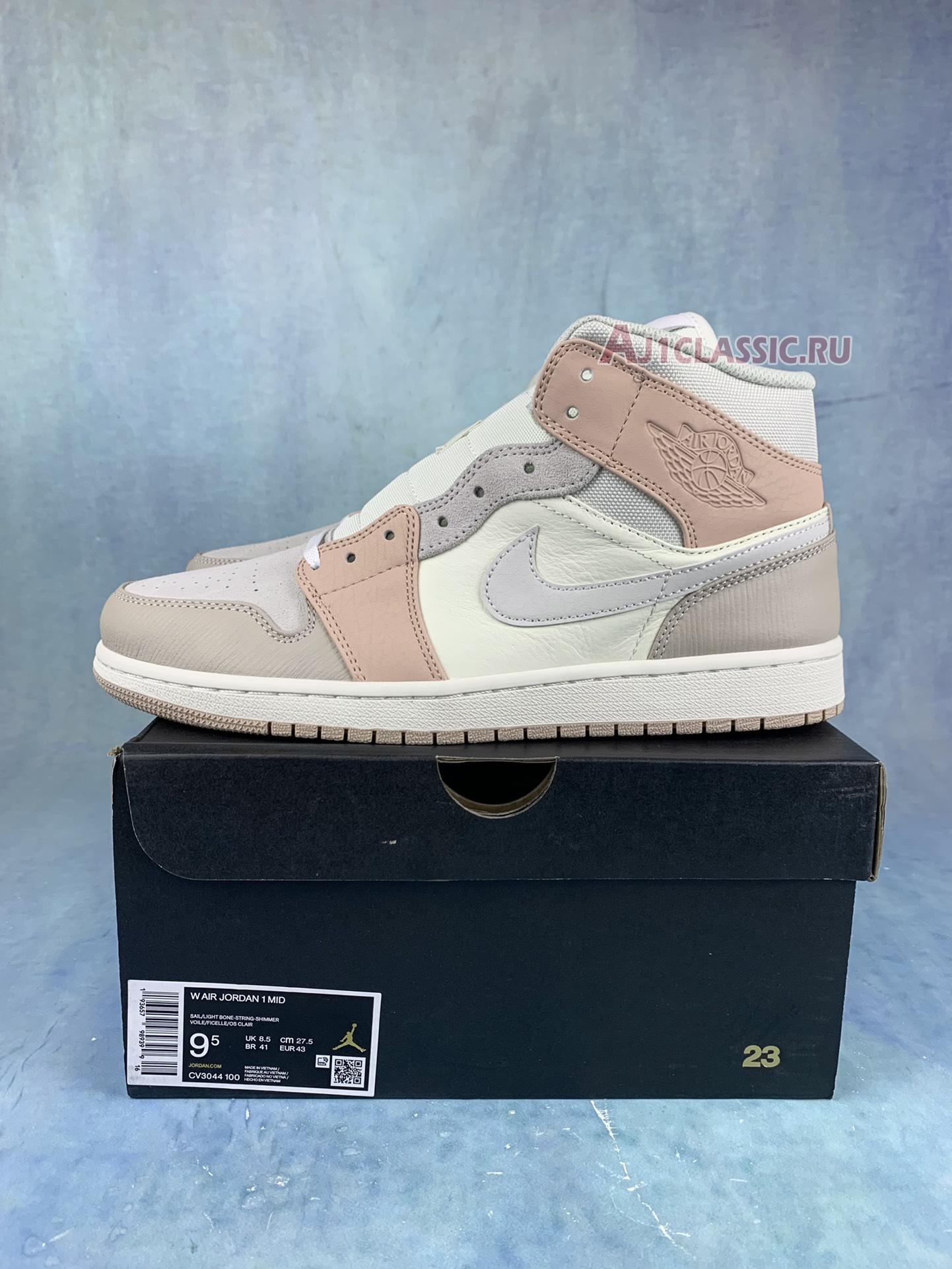Air Jordan 1 Mid Milan CV3044-100-3 Sail/Light Bone-String-Shimmer Sneakers Air Jordan 1 Mid Milan CV3044-100-3 Sail/Light Bone-String-Shimmer Sneakers
