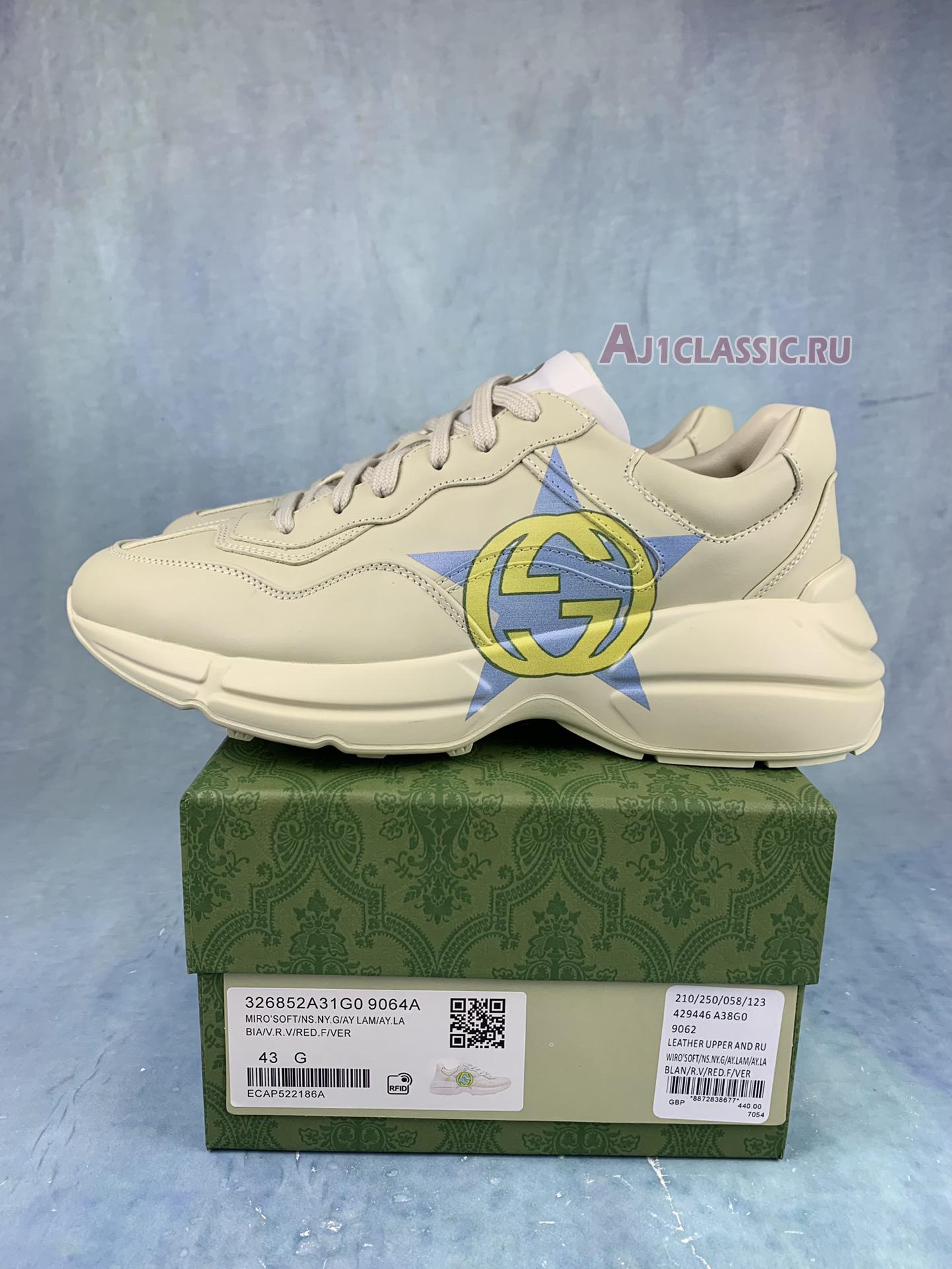 Gucci Rhyton Interlocking G Star 692935 DRW00 9522 Ivory/Yellow/Blue Sneakers Gucci Rhyton Interlocking G Star 692935 DRW00 9522 Ivory/Yellow/Blue Sneakers