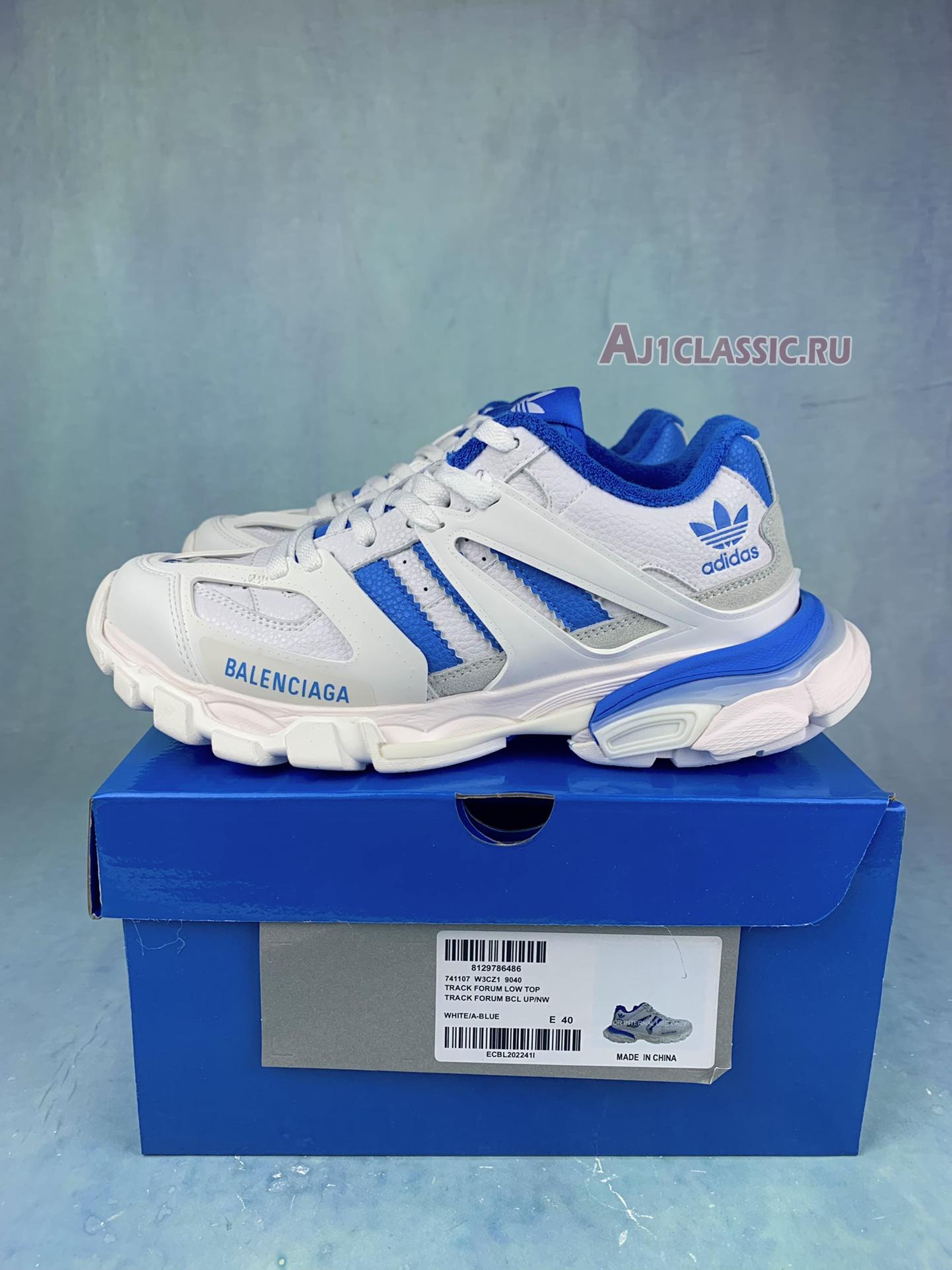 Balenciaga Adidas Track Forum Low Top Sneaker White Blue 741107 W3CZ 19040 White/Blue Sneakers Balenciaga Adidas Track Forum Low Top Sneaker White Blue 741107 W3CZ 19040 White/Blue Sneakers