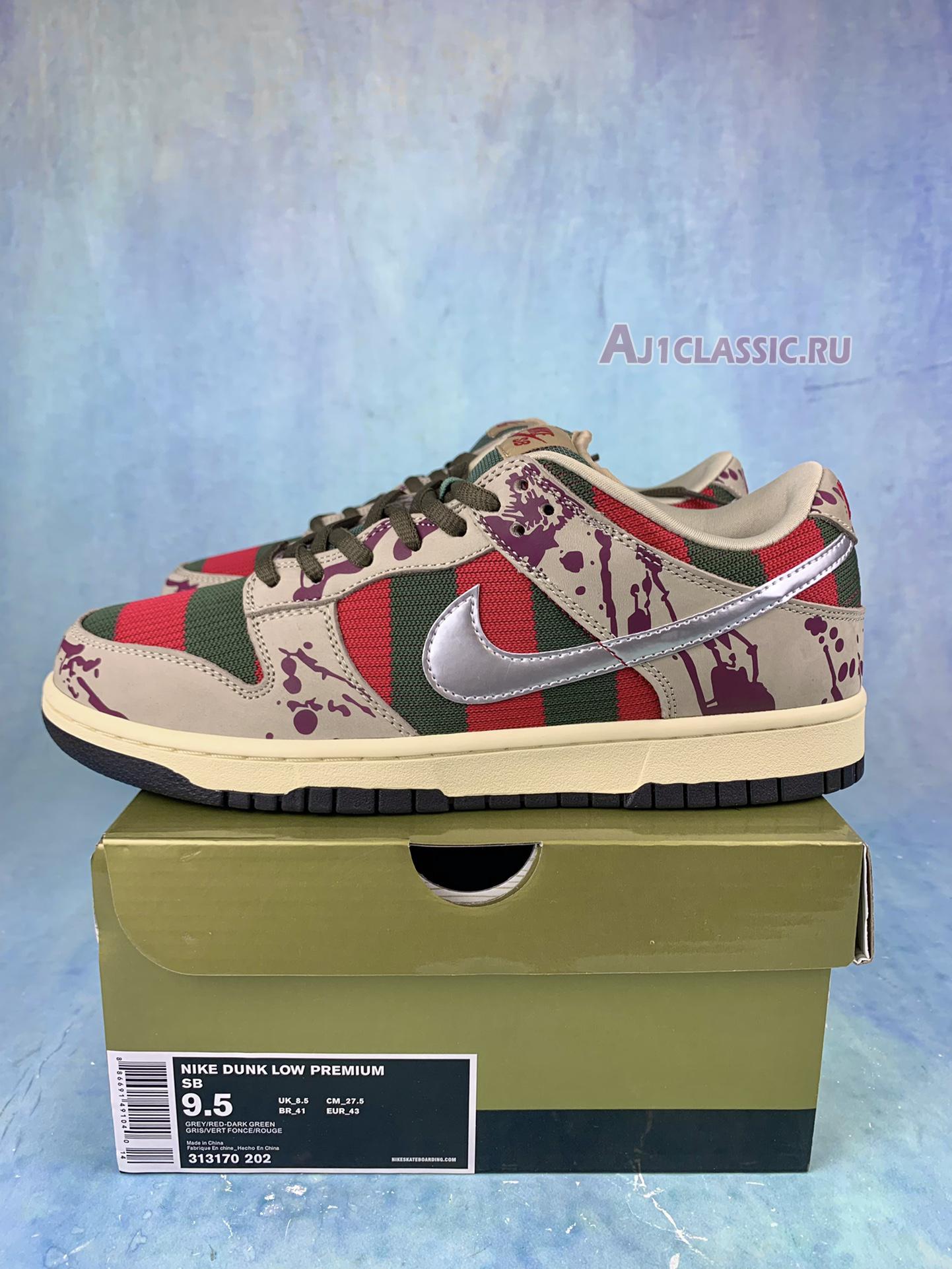 Nike Dunk Low Pro SB Freddy Krueger 313170-202 Taupe/Chrome Sneakers Nike Dunk Low Pro SB Freddy Krueger 313170-202 Taupe/Chrome Sneakers