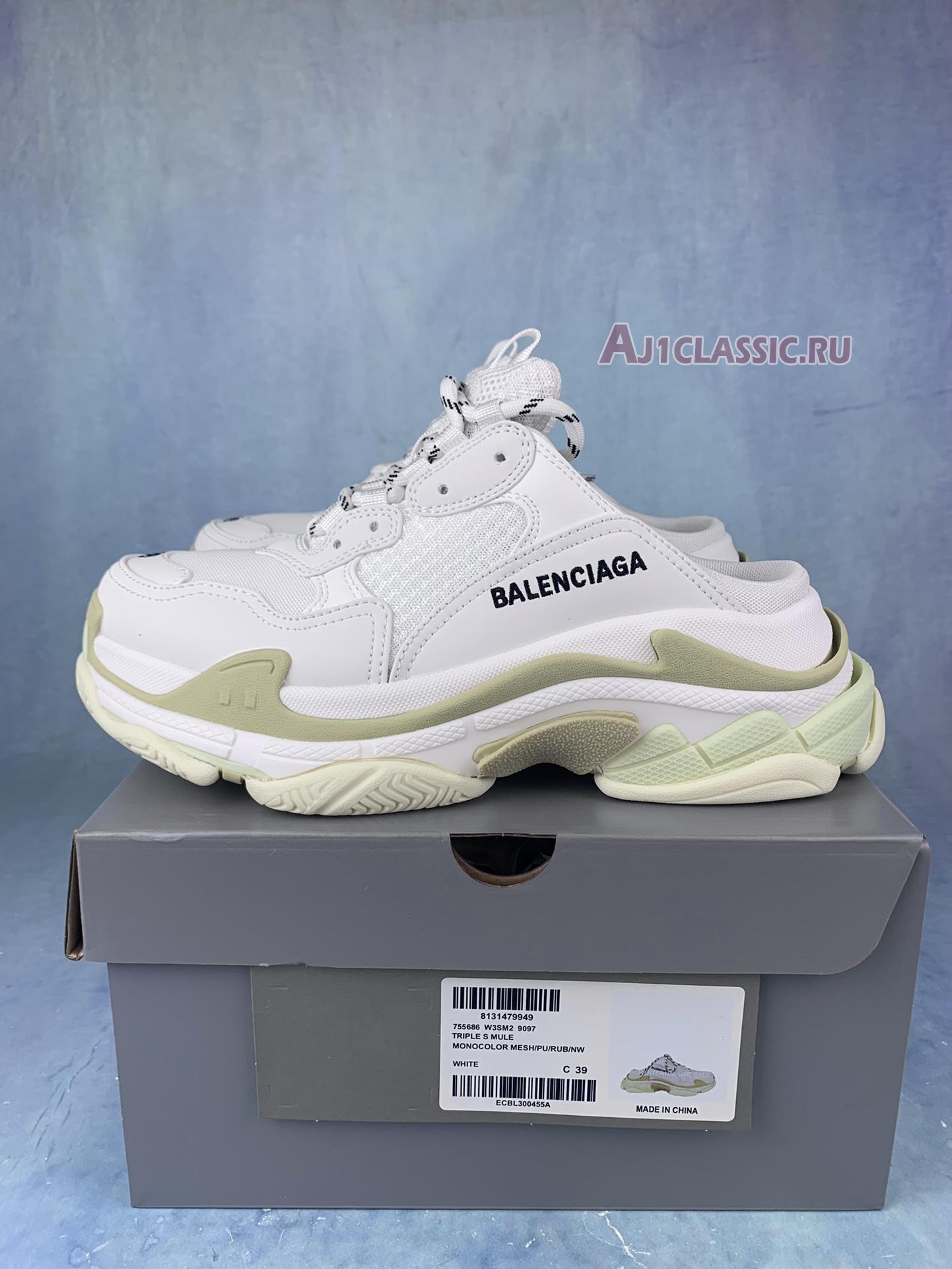 Balenciaga Triple S Mule White 755686 W3SM 29097 White/Black Sneakers Balenciaga Triple S Mule White 755686 W3SM 29097 White/Black Sneakers
