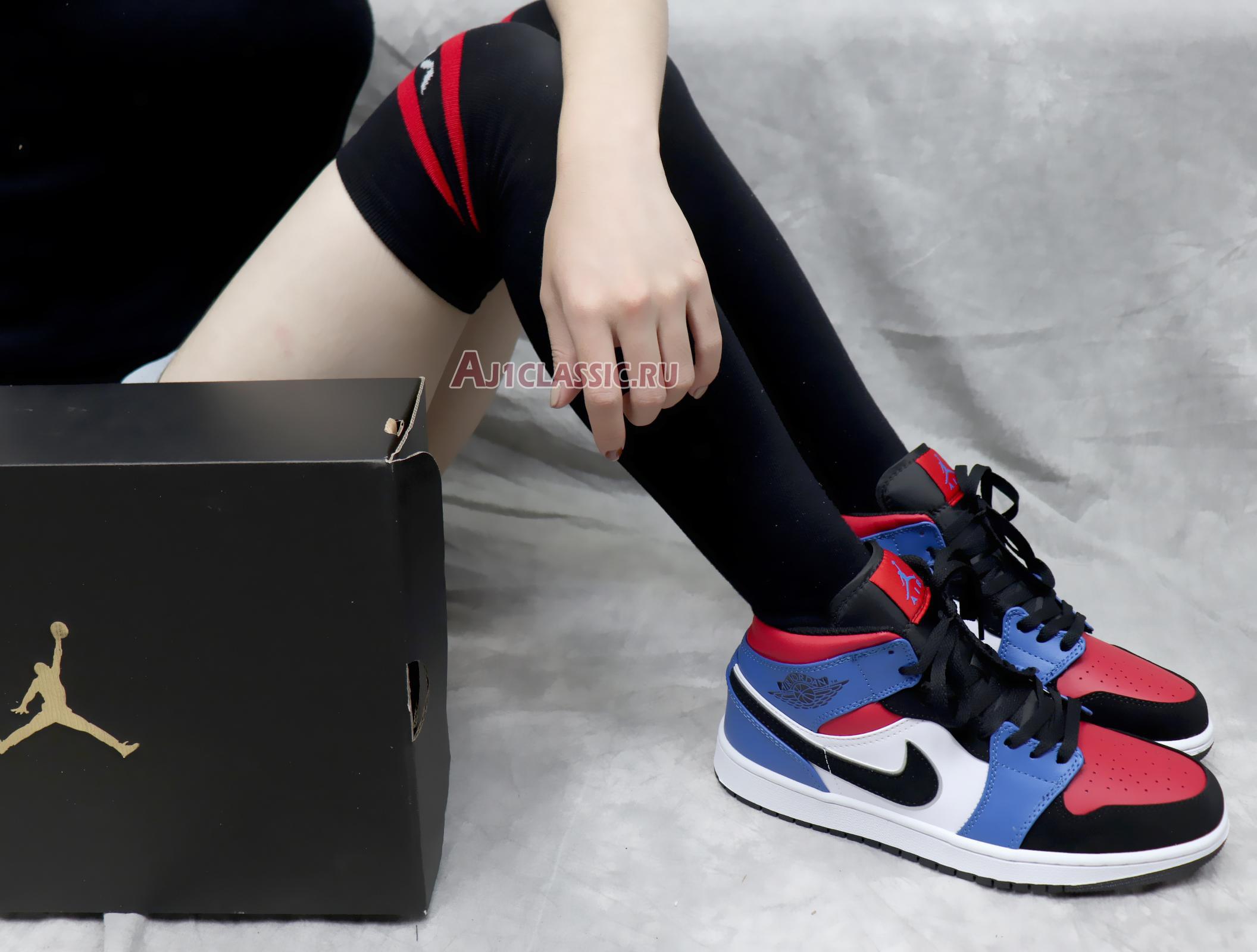 Air Jordan 1 Mid Top 3 554725-124 White/Hyper Royal-University Red-Black Sneakers Air Jordan 1 Mid Top 3 554725-124 White/Hyper Royal-University Red-Black Sneakers