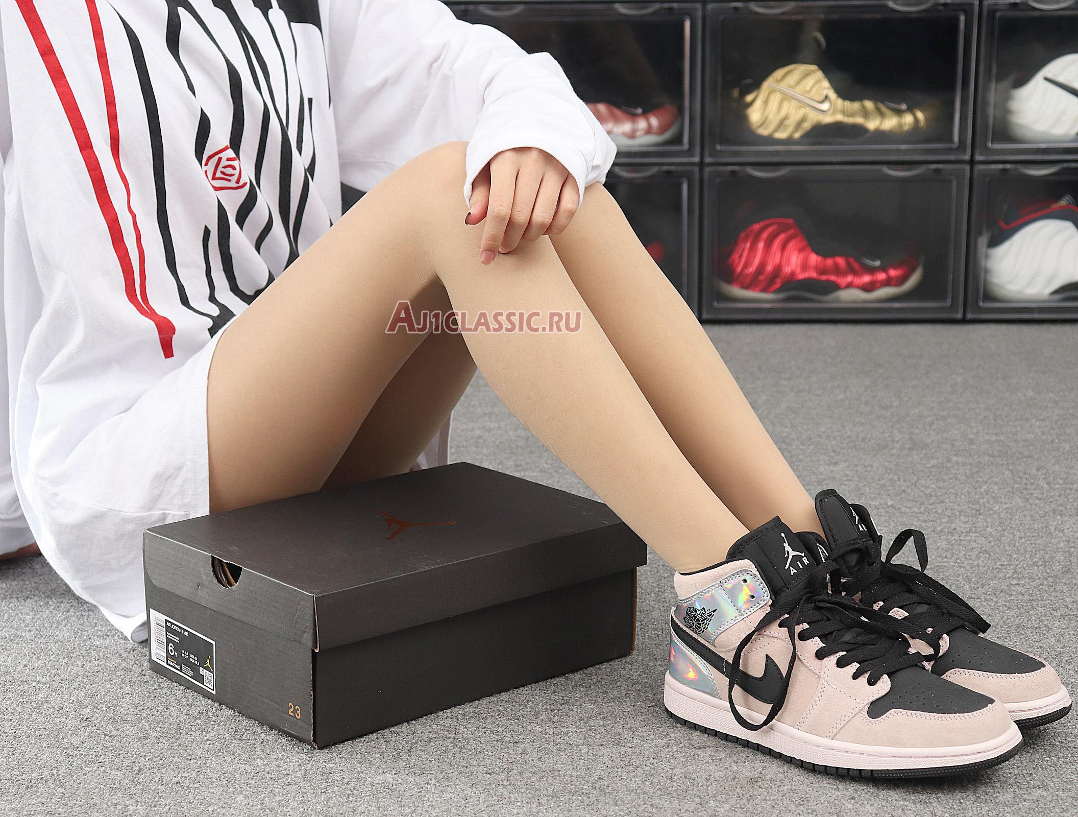 Air Jordan 1 Mid Iridescent BQ6472-602 Barely Rose/Black/Multi Sneakers Air Jordan 1 Mid Iridescent BQ6472-602 Barely Rose/Black/Multi Sneakers