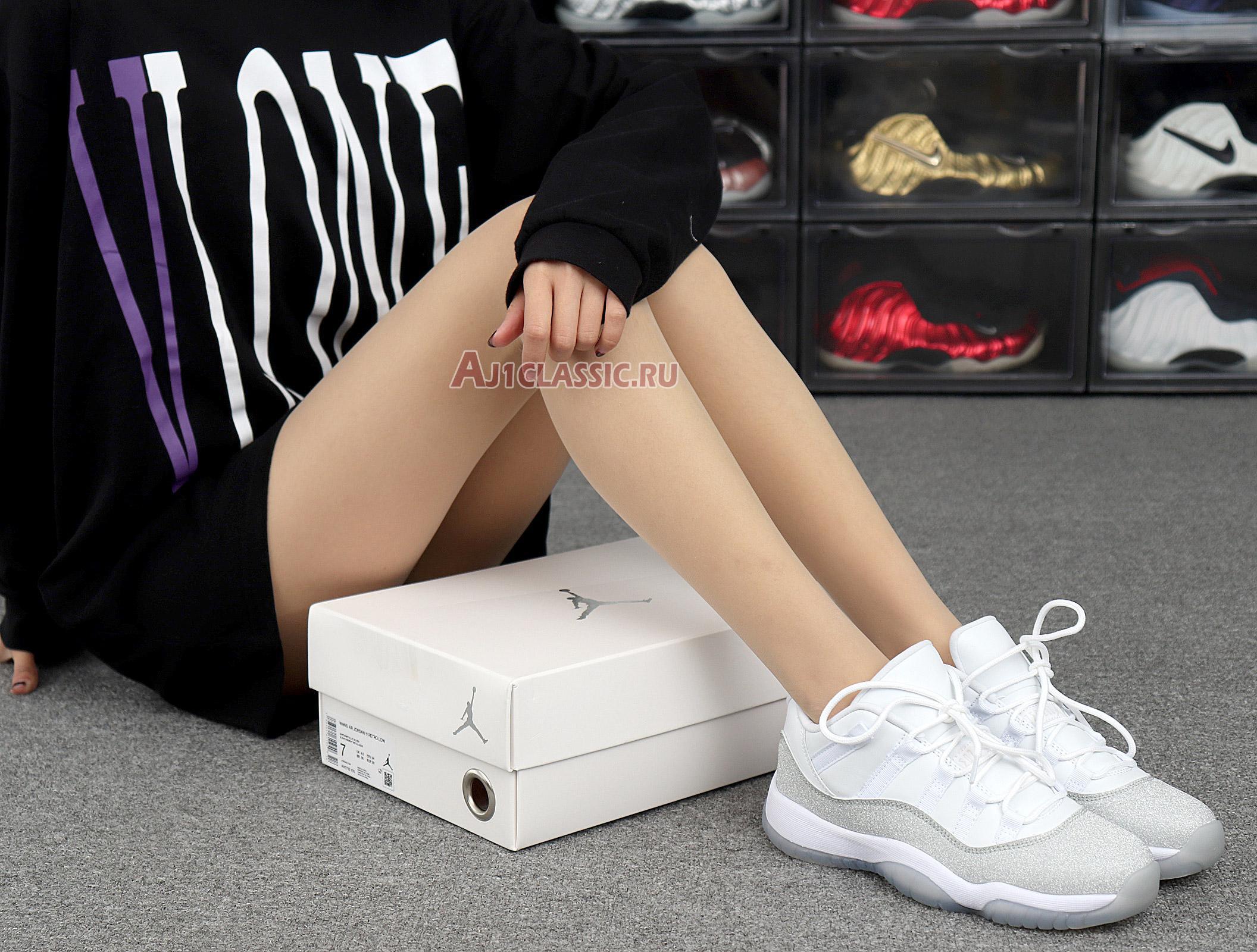 Air Jordan 11 Retro WMNS Low Metallic Silver AH0715-100 White/Metallic Silver-Vast Grey Sneakers Air Jordan 11 Retro WMNS Low Metallic Silver AH0715-100 White/Metallic Silver-Vast Grey Sneakers