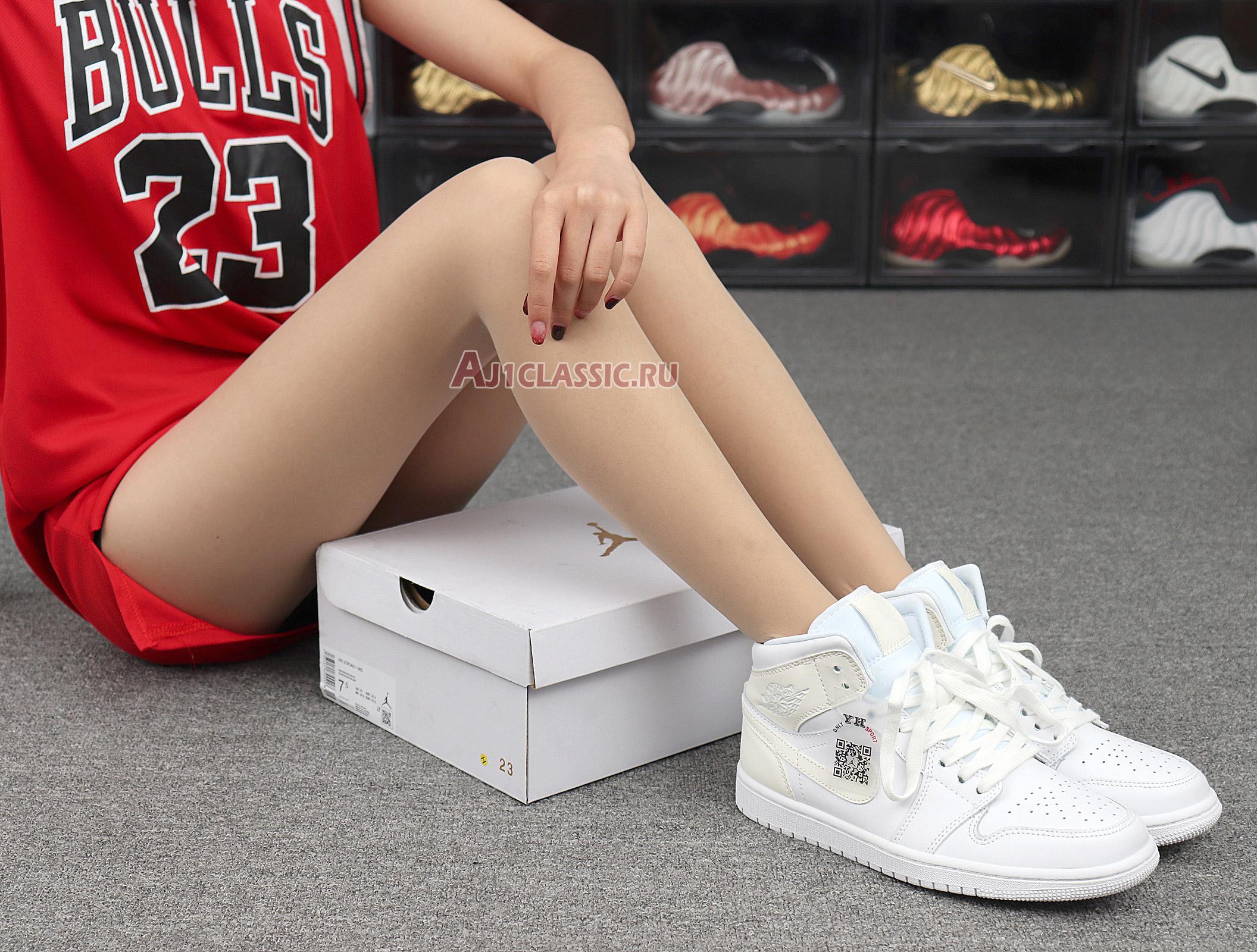 Air Jordan 1 Mid White Ivory BQ6472-112 White/White/White Sneakers Air Jordan 1 Mid White Ivory BQ6472-112 White/White/White Sneakers