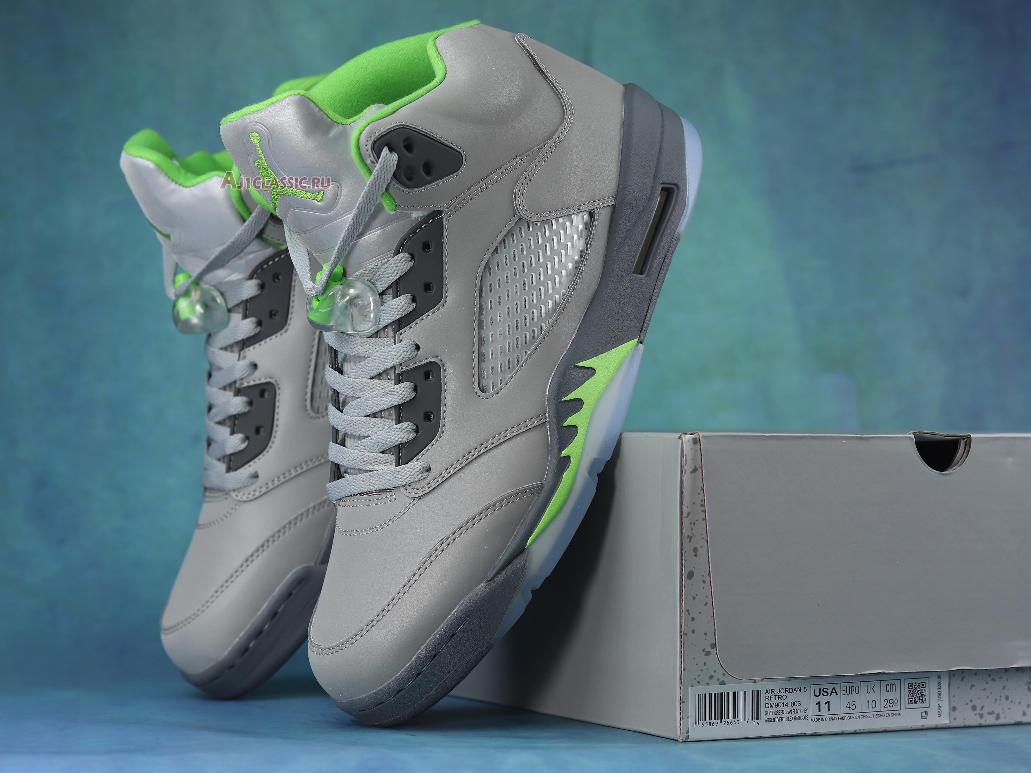 Air Jordan 5 Retro Green Bean 2022 DM9014-003 Silver/Green Bean/Flint Grey Sneakers Air Jordan 5 Retro Green Bean 2022 DM9014-003 Silver/Green Bean/Flint Grey Sneakers
