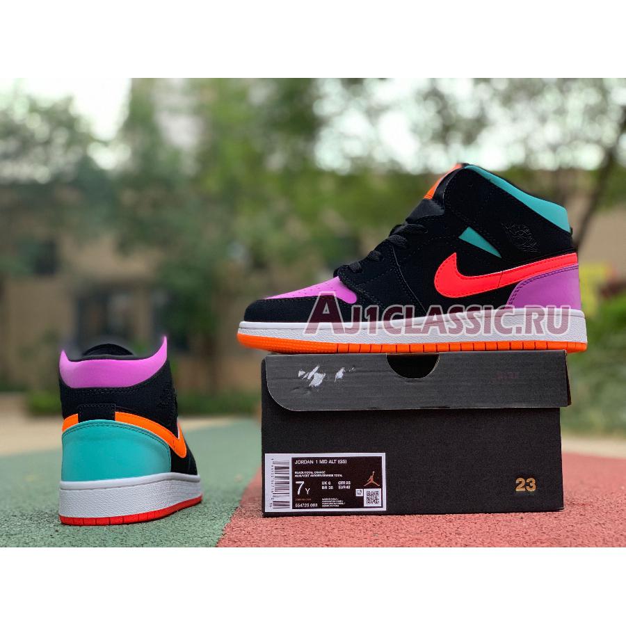 Air Jordan 1 Mid GS Candy 554725-083 Black/Total Orange Sneakers Air Jordan 1 Mid GS Candy 554725-083 Black/Total Orange Sneakers