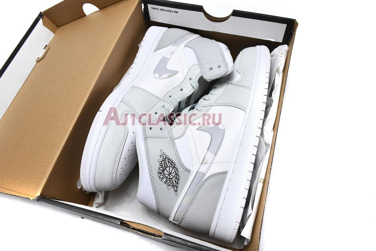 Air Jordan 1 Mid Swoosh Logo - Grey Camo DC9035-100 White/Photon Dust/Grey Fog Sneakers Air Jordan 1 Mid Swoosh Logo - Grey Camo DC9035-100 White/Photon Dust/Grey Fog Sneakers