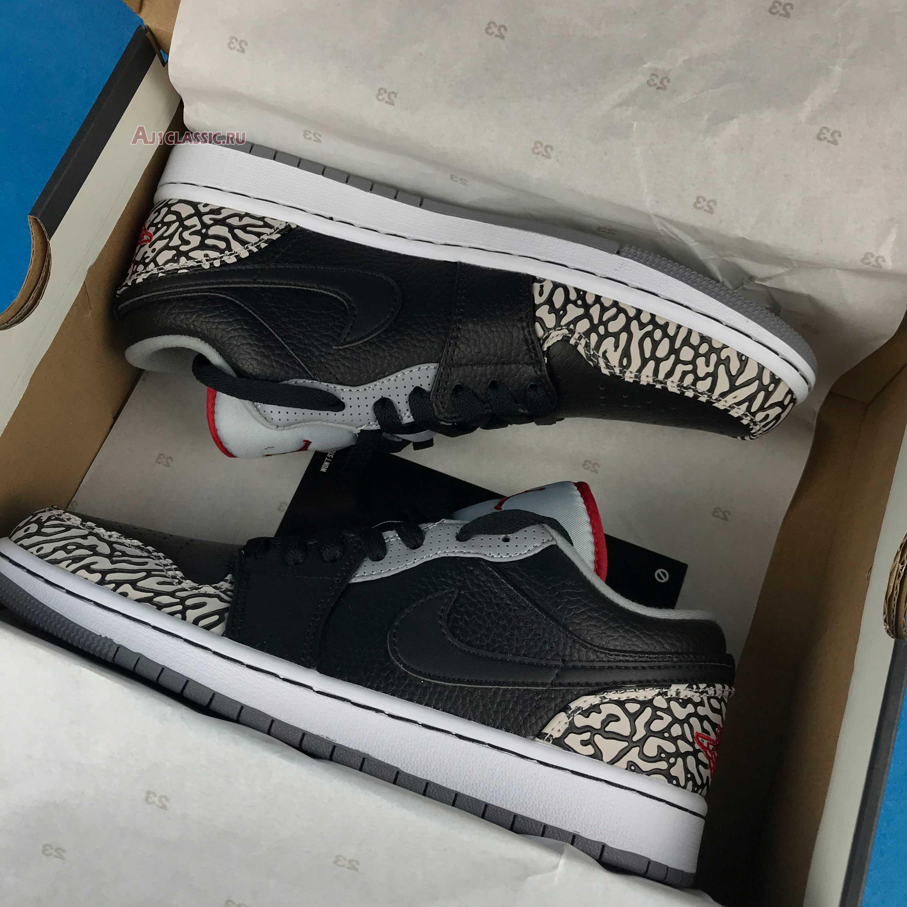 Air Jordan 1 Phat Low Black Cement 350571-061 Black/Varsity Red-White-Cement Grey Sneakers Air Jordan 1 Phat Low Black Cement 350571-061 Black/Varsity Red-White-Cement Grey Sneakers