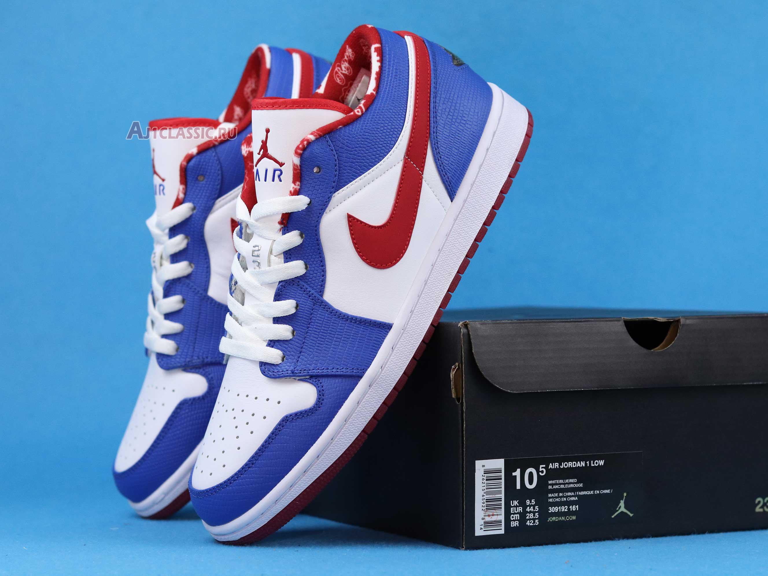 Air Jordan 1 Retro Low East Side 309192-161 White/Varsity Red-Varsity Royal Sneakers Air Jordan 1 Retro Low East Side 309192-161 White/Varsity Red-Varsity Royal Sneakers