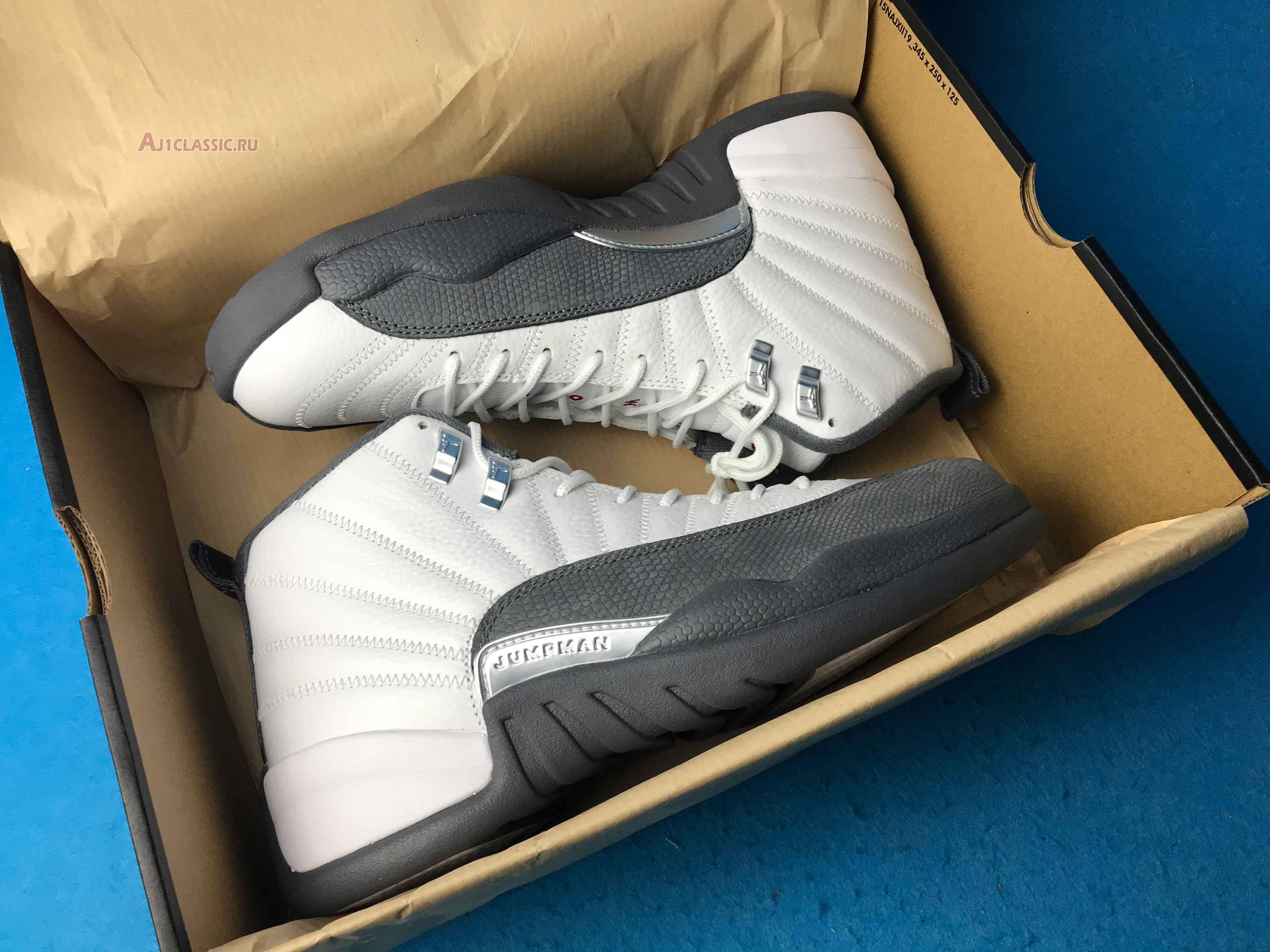 Air Jordan 12 Retro Dark Grey 130690-160 White/Dark Grey-Gym Red Sneakers Air Jordan 12 Retro Dark Grey 130690-160 White/Dark Grey-Gym Red Sneakers