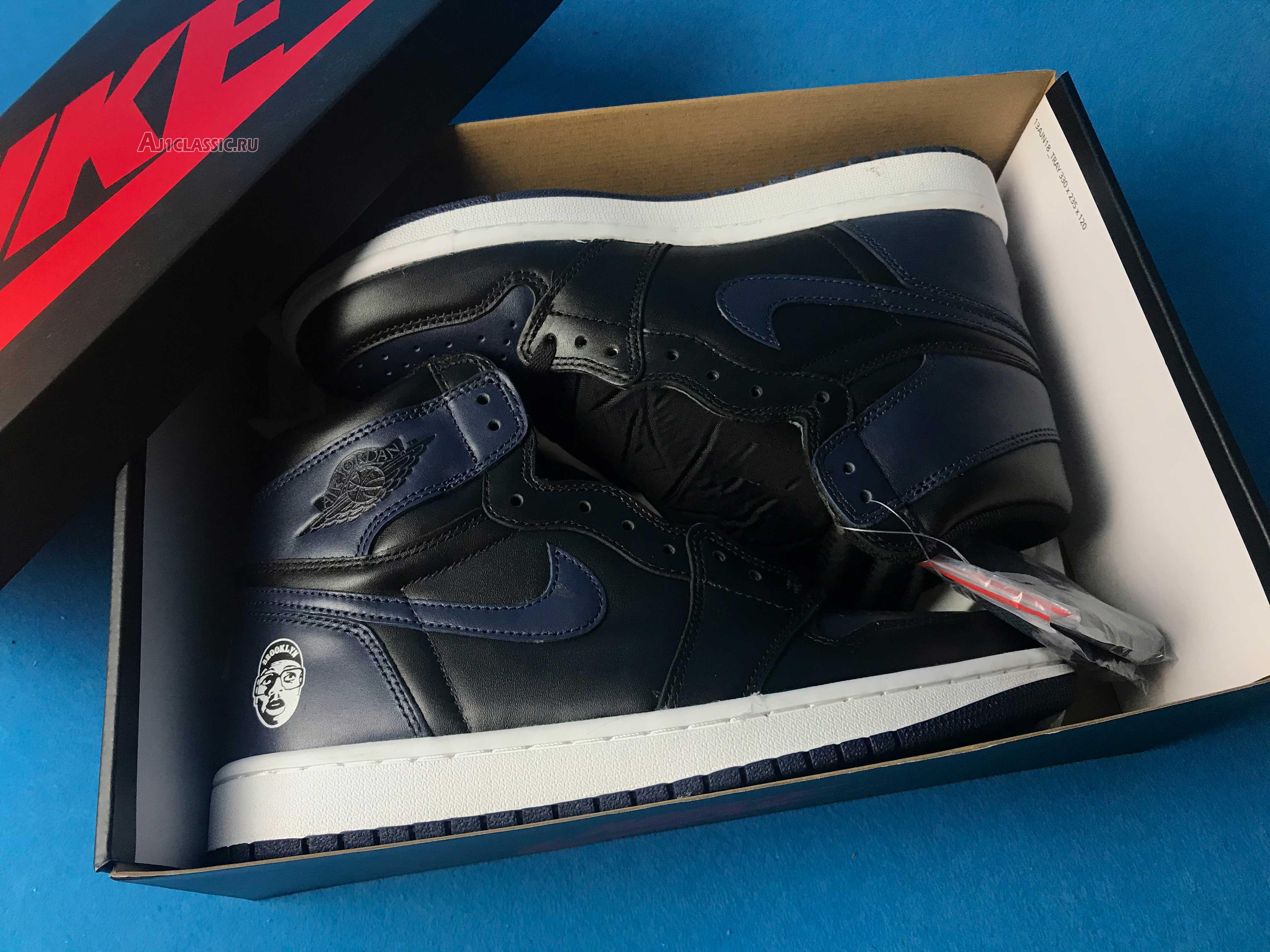 Spike Lee x Air Jordan 1 Retro High OG Fort Greene 705588-550 Midnight Navy/Black-White Sneakers Spike Lee x Air Jordan 1 Retro High OG Fort Greene 705588-550 Midnight Navy/Black-White Sneakers