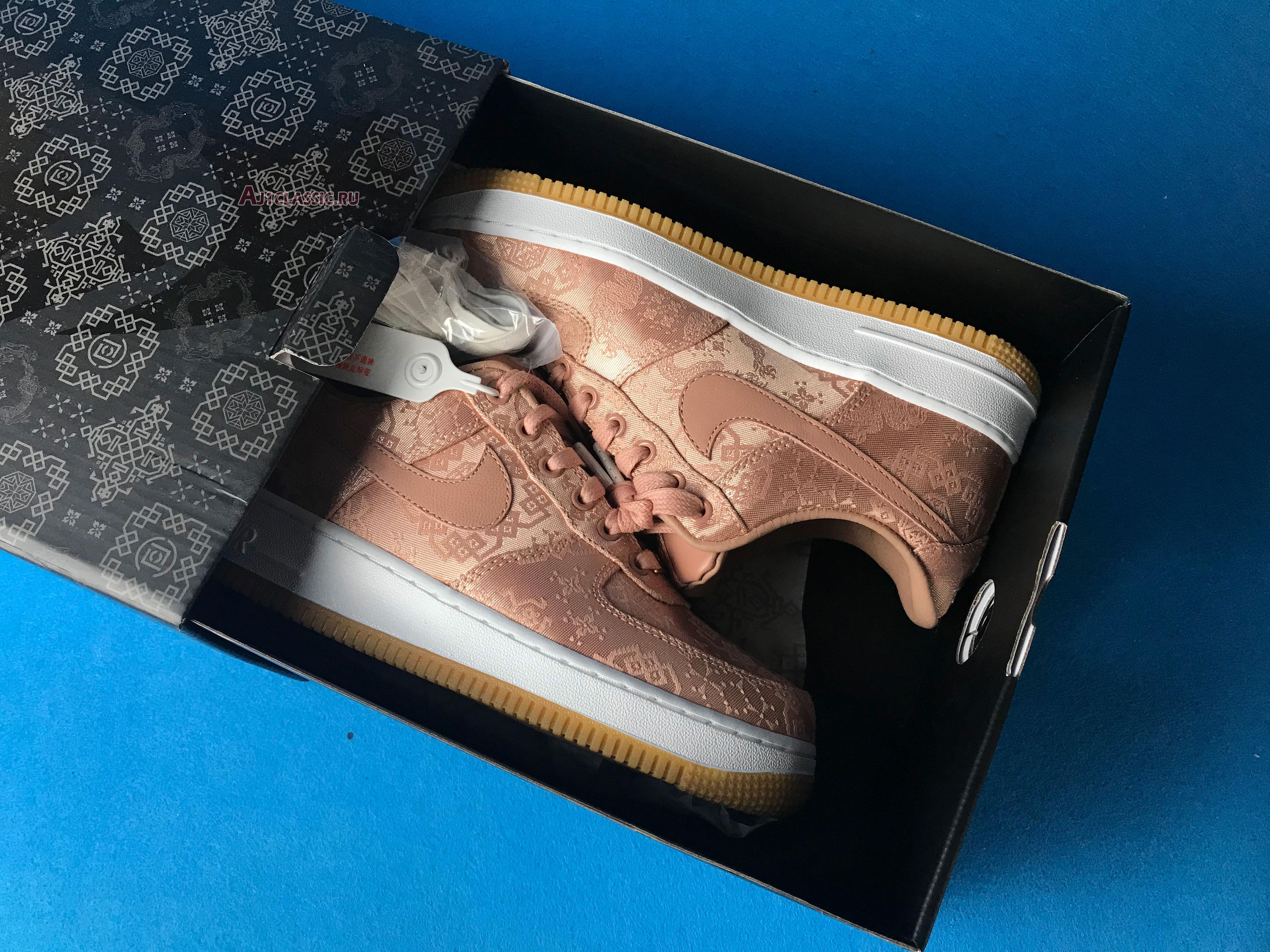 CLOT x Air Force 1 Low Premium Rose Gold Silk Special Box CJ5290-600 Rose Gold/White/Gum Light Brown Sneakers CLOT x Air Force 1 Low Premium Rose Gold Silk Special Box CJ5290-600 Rose Gold/White/Gum Light Brown Sneakers