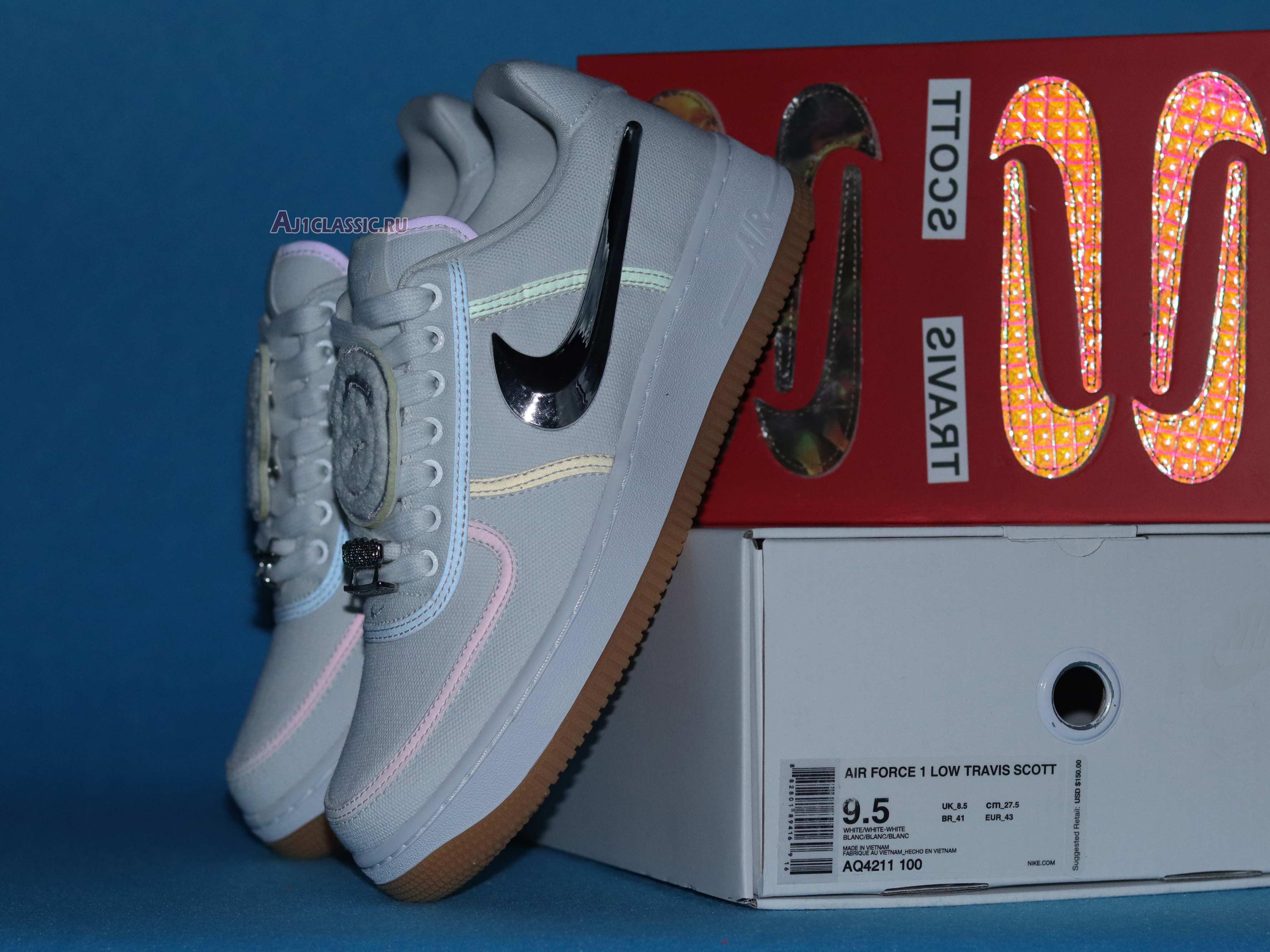 Travis Scott x Nike Air Force 1 Travis Scott AQ4211-100 White/White-White Sneakers Travis Scott x Nike Air Force 1 Travis Scott AQ4211-100 White/White-White Sneakers
