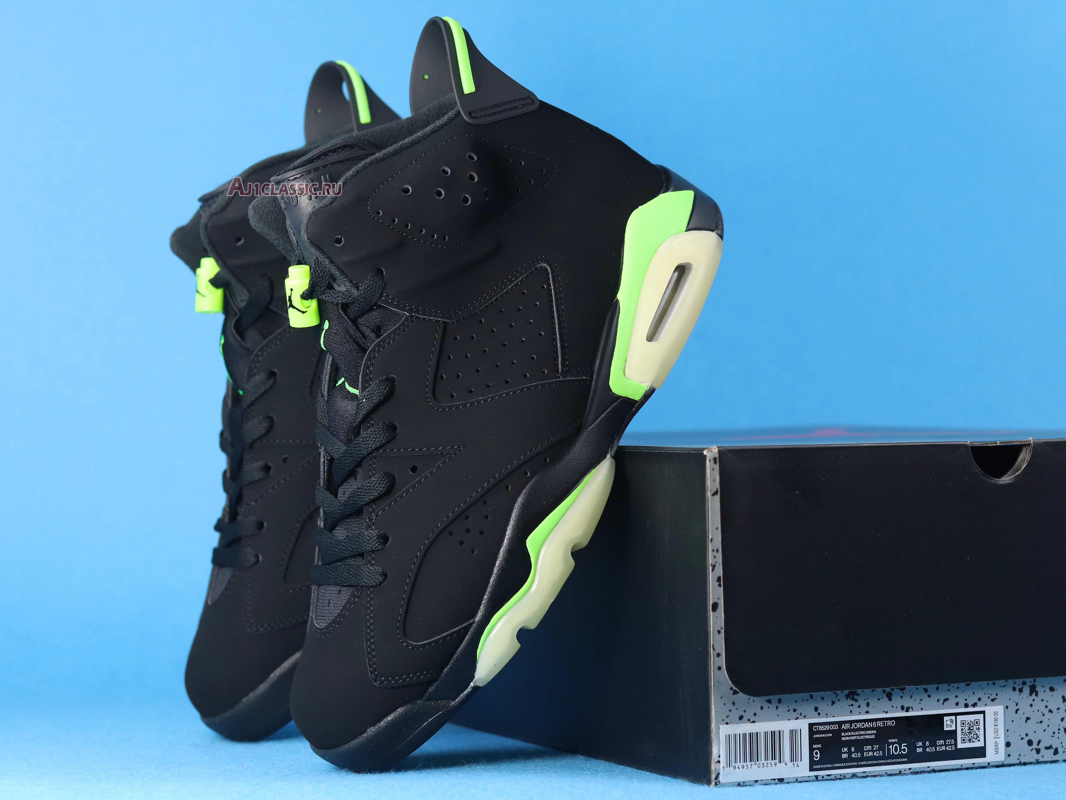 Air Jordan 6 Retro Electric Green CT8529-003 Black/Electric Green Sneakers Air Jordan 6 Retro Electric Green CT8529-003 Black/Electric Green Sneakers