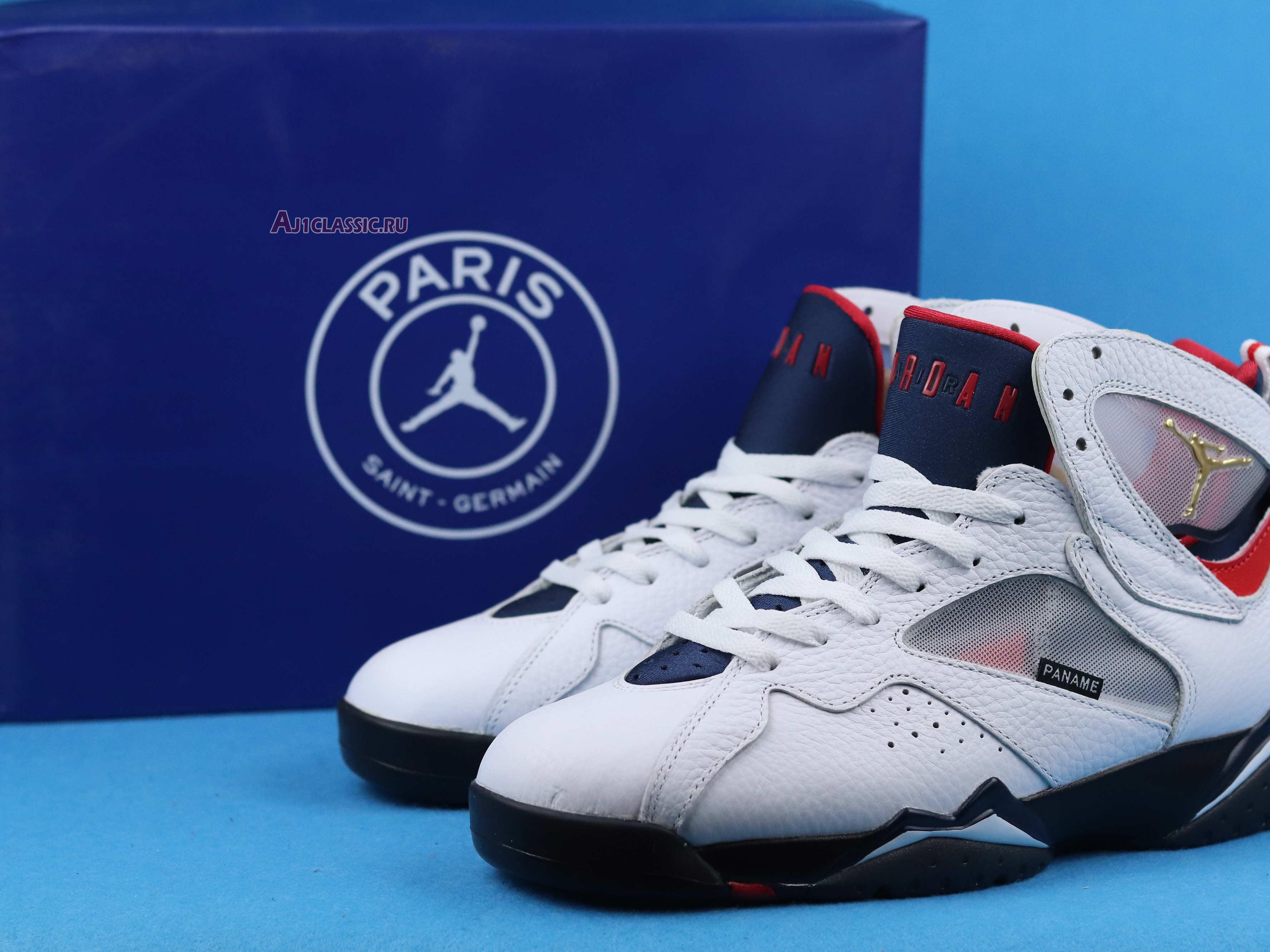 Paris Saint-Germain x Air Jordan 7 Retro Paname CZ0789-105 White/College Navy/Sport Royal/University Red Sneakers Paris Saint-Germain x Air Jordan 7 Retro Paname CZ0789-105 White/College Navy/Sport Royal/University Red Sneakers