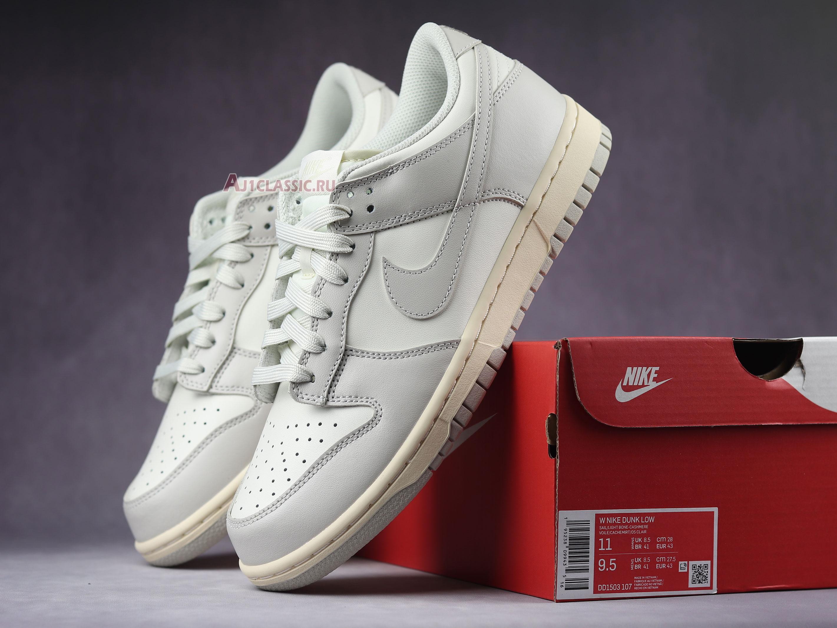 Nike Dunk Low Light Bone DD1503-107 Sail/Light Bone/Cashmere/Pale Ivory Sneakers Nike Dunk Low Light Bone DD1503-107 Sail/Light Bone/Cashmere/Pale Ivory Sneakers